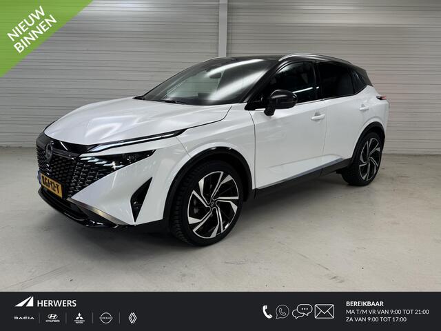 Nissan QASHQAI 1.3 MHEV Xtronic Tekna Plus / Trekgewicht 1800 KG / All Seasonbanden / Google Maps Navigatie / Panoramadak / BOSE Audio / Elektrische Kofferbak / HUD / Massagestoelen / Memoryseats / 360 Graden Camera / Adaptive Cruise Control / Climate Control /