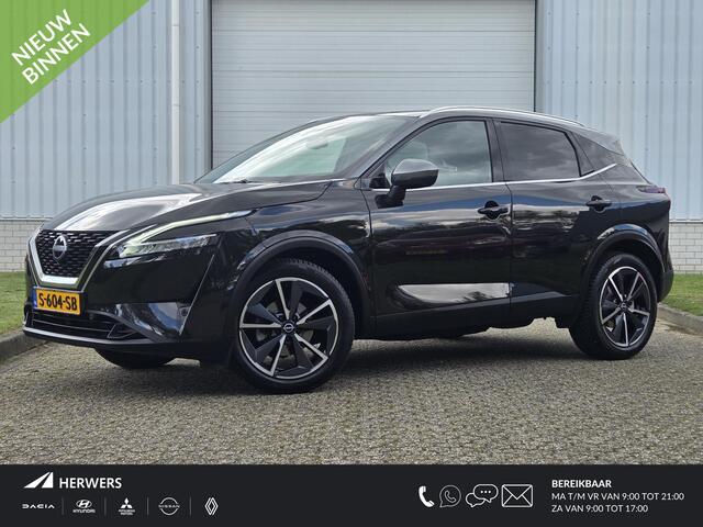 Nissan QASHQAI 1.3 MHEV Xtronic Tekna / Trekhaak 1800KG / Adaptief Cruise Control / Panoramadak / Elektrisch Verstelbare Bestuurdersstoel / Head- Up Display / 360 Graden Camera / Elektrische Achterklep / Apple Carplay & Android Auto / Draadloze Telefoon Lader / Navigati