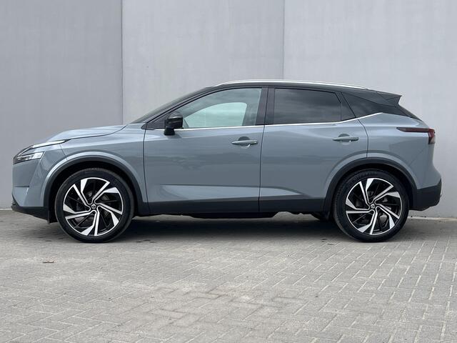 Nissan QASHQAI 1.3 MHEV Xtronic Tekna Plus / Trekhaak (1.800KG) / Panoramadak / Adaptief Cruise Control / Cold Pack / Elektrische Voorstoelen Met Massage&Geheugen / Dode Hoek Detectie / 360 Camera / Parkeersensoren / 20'' Lichtmetalen Velgen / Elektrische Achterklep / A