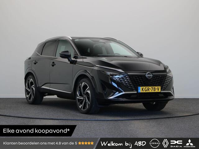 Nissan QASHQAI 1.3 MHEV Xtronic Tekna Plus | BOSE audio | Stoel, stuur en voorruitverwarming | Lederen bekleding | Elektrisch vertelbare voorstoelen | 360° camera | 20" LMV |