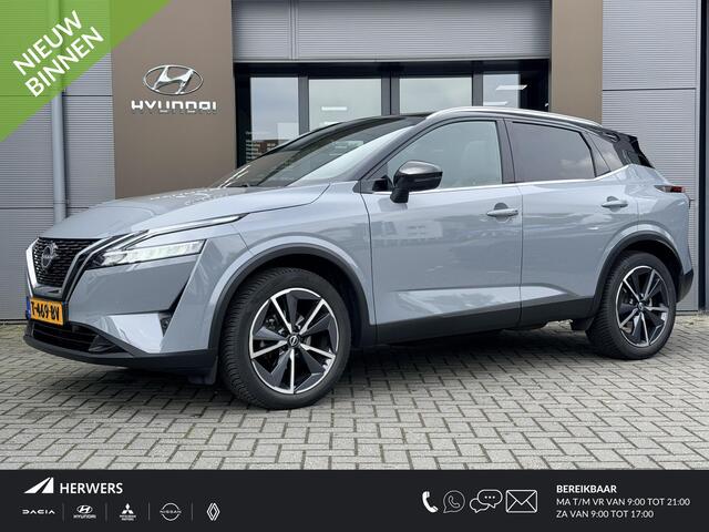 Nissan QASHQAI 1.3 MHEV Tekna / Trekhaak 1.400 KG / NL Auto / Voorruitverwarming / Panoramadak / Stoel- & Stuurverwarming / 360 Camera / Elek. Achterklep / HUD /