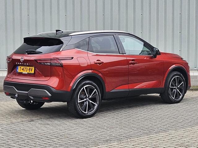 Nissan QASHQAI 1.3 MHEV Tekna / Trekhaak / Panoramadak / Head-Up Display / Elektrisch Verstelbare Bestuurdersstoel / Elektrische Achterklep / Adaptief Cruise Control / Apple Carplay & Android Auto / Climate Control /