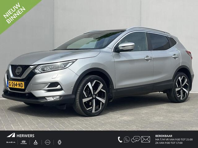 Nissan QASHQAI 1.3 DIG-T Tekna + / Dealeronderhouden / Panorama Dak / Cruise Control / Airco / Bestuurdersstoel Met Geheugen / Stoelverwarming / Apple Carplay&Android Auto / Navigatie / Dode Hoek Detectie / 360 Camera / Parkeersensoren /