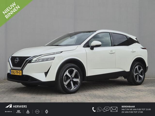 Nissan QASHQAI 1.3 MHEV Xtronic Tekna / Cold Pack & Design Pack / Trekgewicht 1800 kg / Head Up Display / Panoramadak / Stuur- Stoel & Voorruit verwarming / Rondomzicht camera / Adaptief cruise control / Elektrische achterklep / Apple Carplay Android Auto /