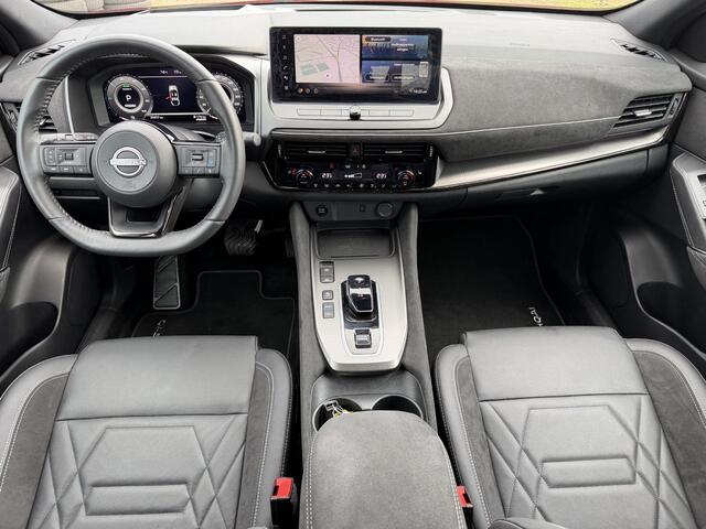 Nissan QASHQAI 1.5 e-Power N-Design / Facelift / Fabrieksgarantie tot 9-2027 / Dealer Onderhouden / Lederen Bekleding / 360 Camera / HUD / Elektr. Stoel + Memory / Stoel & Stuurwiel Verwarming / Dodehoek Detectie /
