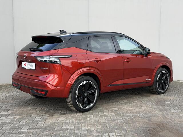 Nissan QASHQAI 1.5 e-Power N-Design / Facelift / Fabrieksgarantie tot 9-2027 / Dealer Onderhouden / Lederen Bekleding / 360 Camera / HUD / Elektr. Stoel + Memory / Stoel & Stuurwiel Verwarming / Dodehoek Detectie /