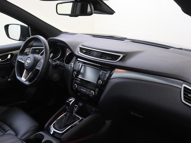 Nissan QASHQAI 1.3 DIG-T Tekna + | airco automatisch | Apple Carplay/Android | cruise control adaptief | dodehoek detectie | LED koplampen | lederen bekleding | lichtmetalen velgen 19" | navigatiesysteem full map | panoramadak |