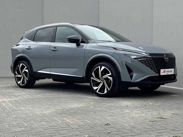 Nissan QASHQAI 1.3 MHEV Xtronic Tekna Plus / Fabrieksgarantie tot 10-2028 / Panorama dak / HUD / BOSE audio / Leder / Stuur- en stoelverwarming / 1.800 kg trekgewicht / Navigatie / Apple Carplay Android / 20" LM wielen & All Season banden /