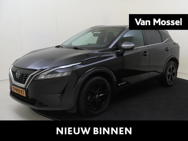 Nissan QASHQAI 1.5 e-Power Black Edition | airco automatisch | Apple Carplay/Android | cruise control adaptief | dodehoekdetectie met correctie | full-LED koplampen | lederen interieurdelen | lichtmetalen velgen 18" | navigatiesysteem full map | panoramadak | voorstoele