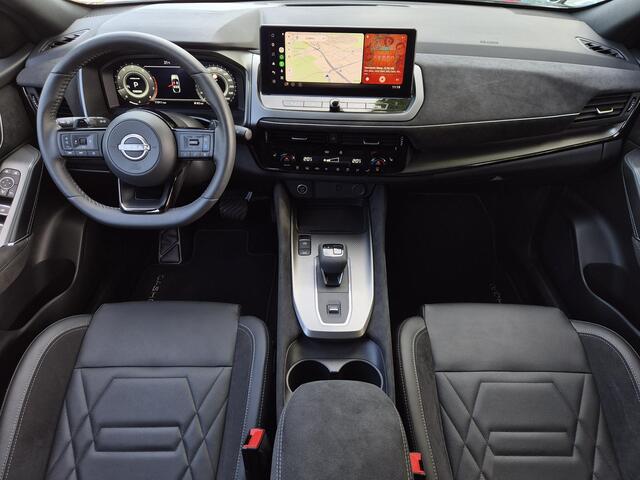 Nissan QASHQAI 1.3 MHEV Xtronic N-Design / Fabrieksgarantie tot 03-2028 / All season banden / Cold Pack / Trekgewicht 1800 kg / Stuur- Stoel & Voorruit verwarming / Rondomzicht camera / Apple Carplay Android Auto / Adaptief cruise control / Climate control /