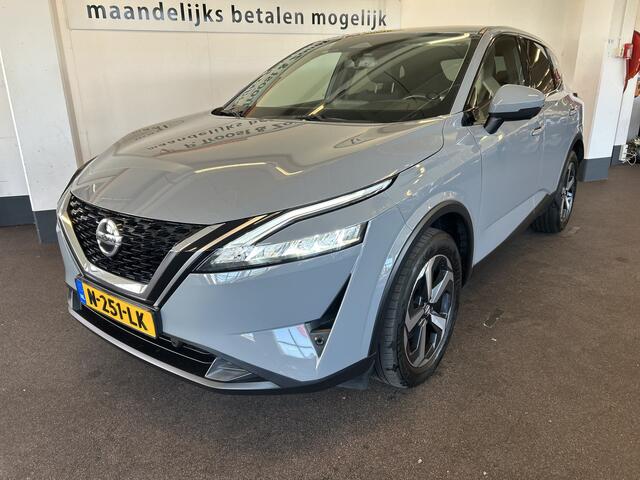 Nissan QASHQAI 1.3 MHEV Xtronic N-Connecta Automaat | 360 Camera | Afneembare trekhaak | Nardo grey | Digital dashboard | Adaptieve cruise control | Climate control | Nederlands geleverd | Lane assist | Apple carplay | Navigatie | Keyless | Dodehoeksdetectie