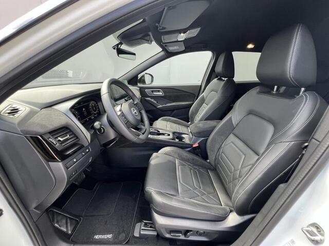 Nissan QASHQAI 1.5 e-Power N-Design / Fabrieksgarantie tot 12-2028 / Leder Alcantara bekleding / HUD / Camera 360° / Navigatie / Apple Carplay Android / Elektr. stoel en klep / 20"LM wielen