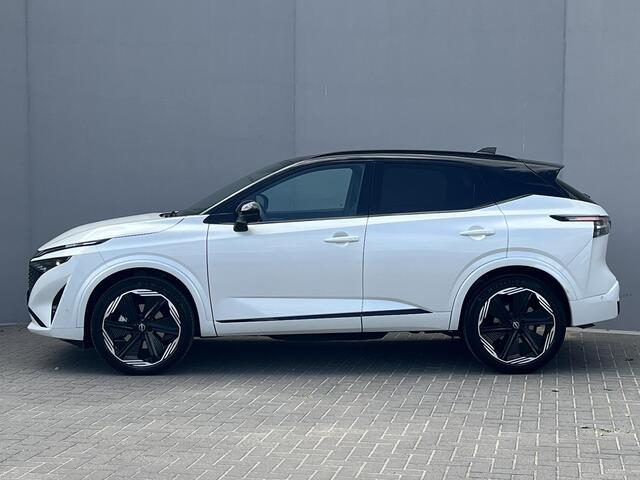Nissan QASHQAI 1.5 e-Power N-Design / Fabrieksgarantie tot 12-2028 / Leder Alcantara bekleding / HUD / Camera 360° / Navigatie / Apple Carplay Android / Elektr. stoel en klep / 20"LM wielen