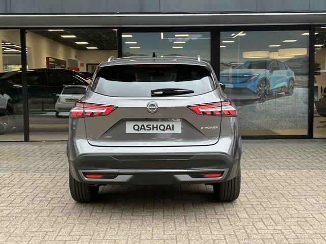 Nissan QASHQAI 1.5 e-Power Tekna NIEUW UIT VOORRAAD LEVERBAAR | Elektrisch bedienbare achterklep met sensorsturing | Lederen bekleding | Climate Control | Adaptieve Cruise Control | Stoel- en stuurverwarming | Navigatiesysteem | Elektrisch bedienbare bestuurdersstoel |
