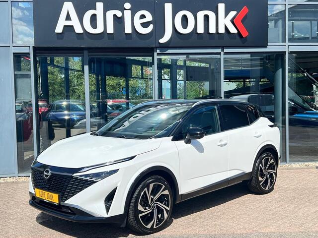 Nissan QASHQAI 1.3 MHEV Xtronic Tekna Plus | AUTOMAAT | PANORAMA DAK | MASSAGE STOELEN | VOORRUITVERWARMING | DIGITALE COCKPIT | 20" LM VELGEN | MEEST LUXE UITVOERING | 1800kg TREKGEWICHT |