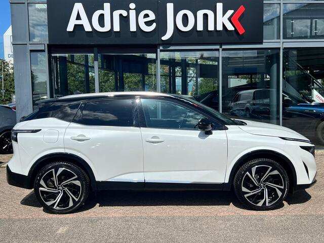 Nissan QASHQAI 1.3 MHEV Xtronic Tekna Plus | AUTOMAAT | PANORAMA DAK | MASSAGE STOELEN | VOORRUITVERWARMING | DIGITALE COCKPIT | 20" LM VELGEN | MEEST LUXE UITVOERING | 1800kg TREKGEWICHT |