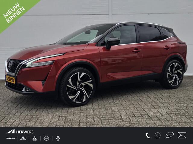 Nissan QASHQAI 1.3 MHEV Xtronic Tekna Plus / Trekhaak / Panoramadak / Eerste Eigenaar / HUD / 360 Camera / Elektr. Stoelen / All Season Banden /