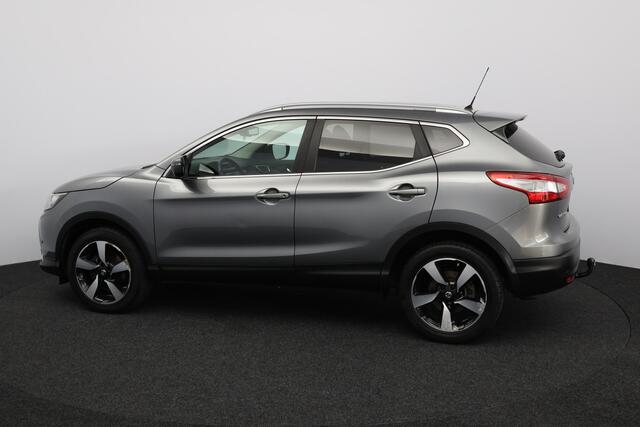 Nissan QASHQAI 1.2 N-Connecta/ Trekhaak/ Panorama-Dak/ 18'' LMV/ Keyless/ 360° Camera/ Lane-Assist./ Navi/ Clima/ Cruise/ Elek. pakket/ Isofix/ Bluetooth/ Multi. LEDER. Stuur/ Mistl./ PDC V+A/ Extra getint glas/ Dakrails.