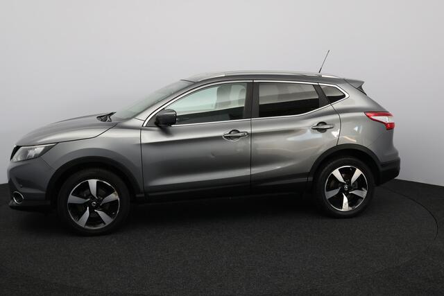 Nissan QASHQAI 1.2 N-Connecta/ Trekhaak/ Panorama-Dak/ 18'' LMV/ Keyless/ 360° Camera/ Lane-Assist./ Navi/ Clima/ Cruise/ Elek. pakket/ Isofix/ Bluetooth/ Multi. LEDER. Stuur/ Mistl./ PDC V+A/ Extra getint glas/ Dakrails.