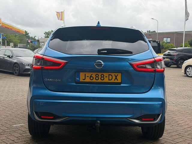 Nissan QASHQAI 1.3 DIG-T Tekna + AFNEEMBARE TREKHAAK | LEDER | 360 GRADEN CAMERA | BOSSE | ELEKTRISCH VERSTELBARE STOELEN | STOELVERWARMING | STUURVERWARMING | STOELKOELING | PANORAMADAK | NAVIGATIE | LED | DODEHOEK DETECTIE | APPLE CARPLAY / ANDROID AUTO | ADAPTIEVE CRUISECONTROL |