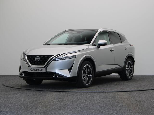 Nissan QASHQAI 1.3 MHEV Xtronic Tekna Plus | Lederen bekleding | Elektrisch voorstoelen met geheugen | BOSE audio | Stoel, stuur en voorruitverwarming | Headup-display | Panoramadak |