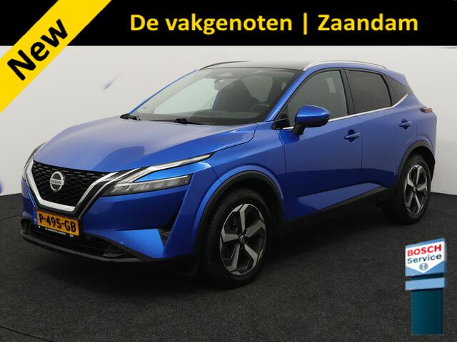 Nissan QASHQAI 1.3 MHEV Xtronic Premiere Edition Apple Carplay/Android Auto, Cruise control adaptief, dodehoekdetectie met correctie, Parkeersensor voor en achter Combineert een ruime, comfortabele uitstraling met een luxe afwerking. Dankzij de soepele Xtronic-automaat en moderne hybride techniek rijdt deze Qashqai heerlijk ontspannen en efficiënt. Een