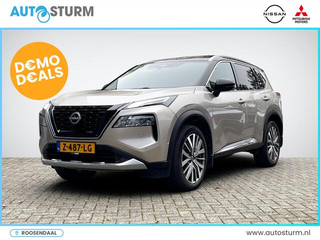 Nissan X-TRAIL 1.5 e-4orce Tekna 4WD Panoramadak | Trekhaak Afneembaar | 20'' Velgen | Head-Up Display | Adapt. Cruise Control | Leder | Stuur- + Stoelverwarming | Rijklaarprijs!