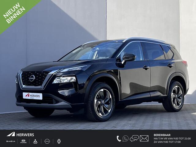 Nissan X-TRAIL 1.5 MHEV 163pk N-Connecta Automaat / Fabrieksgarantie to 04-2028 <100.000km** / Leder / Elektr. stoelen enk klep / Navigatie / Stuur-, stoel- en achterbankverwarming / Voorruitverwarming / HUD / Camera 360° / 18" LM wielen + All Season banden /