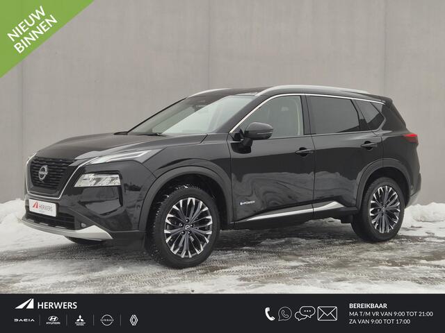 Nissan X-TRAIL 1.5 e-4orce Tekna 4WD automaat / Head Up Display / Allseason banden / Stuur-, Stoel en Achterbank verwarming / Trekgewicht 1800 kg / Adaptief CC / Rondomzicht camera / Elektrische achterklep / Apple Carplay Android Auto /