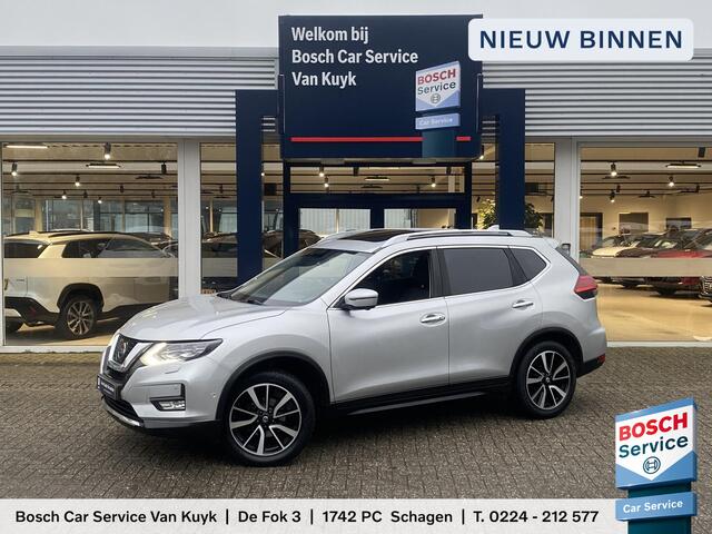 Nissan X-TRAIL 1.6 DIG-T N-Connecta / NL-Auto / 2-de Eigenaar / Dealer-Onderhouden / 163 PK / 1800KG Trekgewicht / Keyless / Open/Panodak / LED / DAB / Radio-Bluetooth / Navi / Rondom Camera's / Stoel+Stuurverwarming / Cruise-Control / Climate-Control / EKTR-Achterklep 