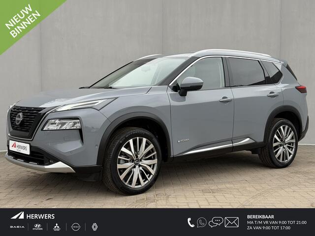 Nissan X-TRAIL 1.5 e-Power Tekna / Fabrieksgarantie tot 3-2028 / Dealer Onderhouden / HUD / 360 Camera / Lederen Bekleding / Adaptieve Cruise / Elektr. Stoelen + Memory / Elektr. Achterklep / Dodehoek Detectie / DAB / LED /