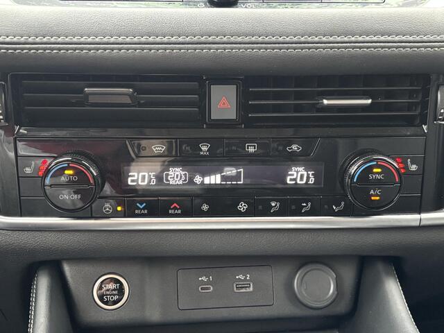 Nissan X-TRAIL 1.5 MHEV Tekna 163pk 5 zits Automaat / Trekgewicht 2000 Kg / HUD / Elektrische achterklep / Apple Carplay Android Auto / Stuur-, Stoel en achterbankverwarming / Adaptief CC / 360 ° camera / Voorruit verwarming /