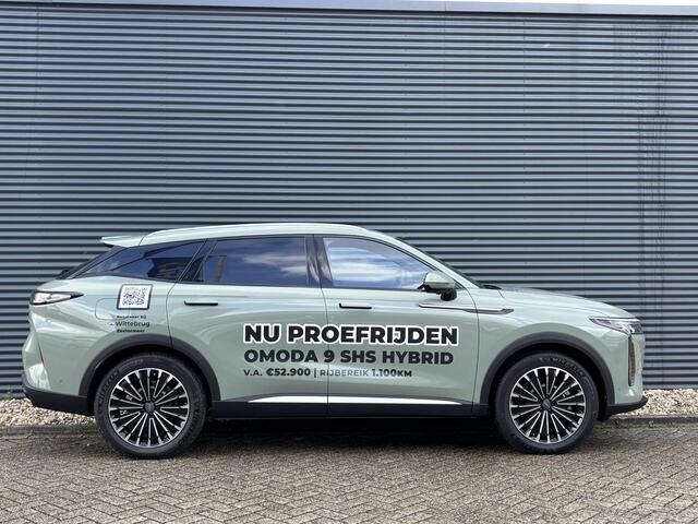 Omoda 9 SHS Premium Plug-In Hybride Automaat met 1100 km Range, Lederen bekleding, Elektrsiche stoelverstelling voor en achter Leverbaar eind februari 2026!