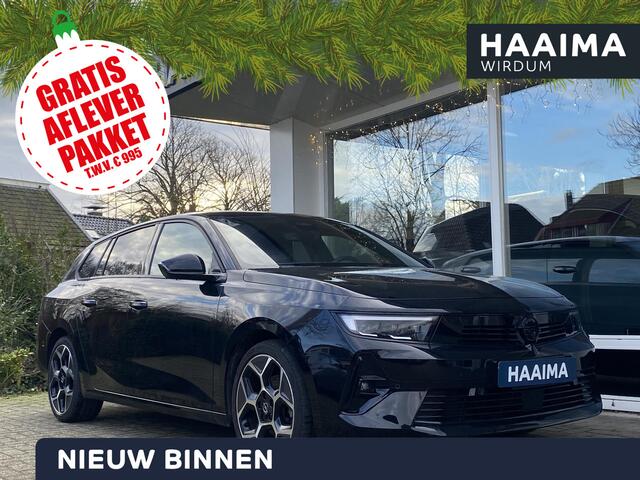 Opel ASTRA Sports Tourer 1.2T 130pk Automaat Ultimate | Schuif/-kanteldak| Navigatie | 360 Camera | AGR Comfortstoelen| Stuur & Stoel Verwarming |