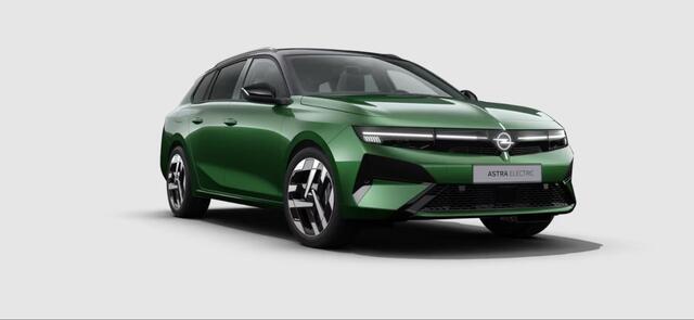 Opel ASTRA Electric 58 kWh Ultimate | Adaptive Cruise Control | Elektrisch schuif/kantel dak | Stoelverwarming | Verwarmd stuurwiel | Alcantara bekleding | Navigatie | AGR stoelen | Massage | Matrix LED | 18'' Lichtmetalen velgen