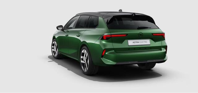 Opel ASTRA Electric 58 kWh Ultimate | Adaptive Cruise Control | Elektrisch schuif/kantel dak | Stoelverwarming | Verwarmd stuurwiel | Alcantara bekleding | Navigatie | AGR stoelen | Massage | Matrix LED | 18'' Lichtmetalen velgen