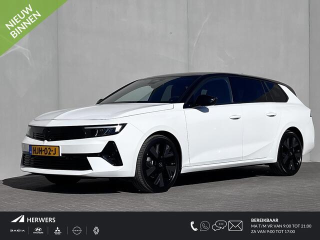 Opel ASTRA Sports Tourer 54 kWh GS Electric / Nieuw / Tot 8 jaar fabrieksgarantie mogelijk / WLTP 418 km / CCS snel laden / Warmte pomp / Camera 360° / Adaptieve CC / Dode hoek detectie / Navi / Apple Carplay Android / Stuur- & stoelverwarming / 18" LM wielen /