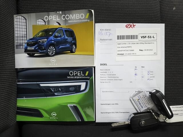 Opel COMBO 1.5D L1H1 Standaard (102 PK) 2e-Eig. & Keurig-Onderh. BOVAG-Garantie. NL-Auto. Cruisecontrol, Parkeersensoren, Bluetooth, Airco