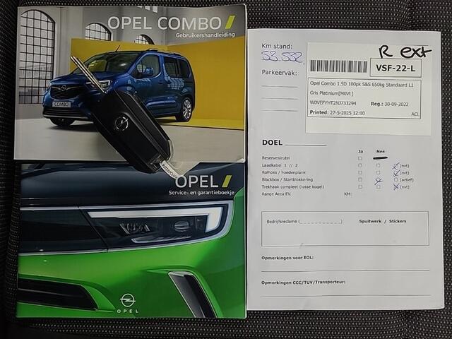 Opel COMBO 1.5D L1H1 Standaard (102PK), 2e-Eig, Keurig-Onderh., BOVAG-Garantie, NL-Auto, Cruisecontrol, Bluetooth, Parkeersensoren, Airco