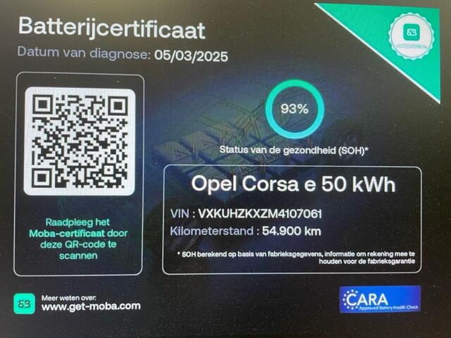 Opel CORSA Corsa-e Editon 50 KWH - Carplay, Clima, Cruise, SOH 93%