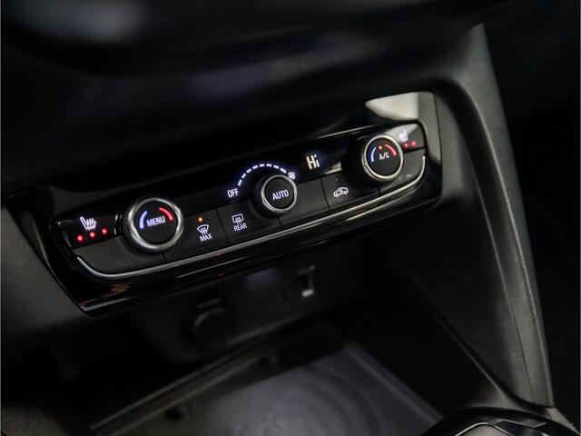 Opel CORSA 1.2 Elegance Black Edition (APPLE CARPLAY, STUUR/STOEL VERWARMING, GROOT NAVI, CAMERA, LEDER, ELEKTRISCHE STOELEN, MASSAGE STOELEN, LED KOPLAMPEN, GETINT GLAS, NIEUWSTAAT)