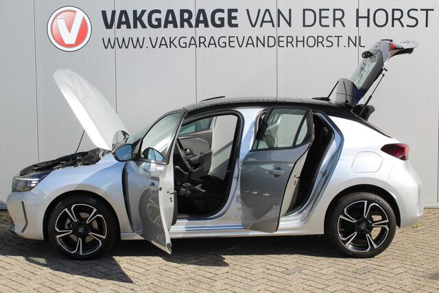Opel CORSA 1.2-100pk Turbo Ultimate. In nieuwstaat verkerende Opel Corsa ! Autm. airco, cruise cntrl, lane assist, panoramadak, verwarmde stoelen, LM wielen, camera, pdc v+a, navigatie by Apple Carplay/Android auto, metallic, LED verl. etc.