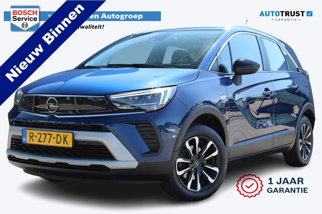 Opel Crossland 1.2 Turbo GS Line automaat | incl. 12 maanden garantie | Camera | Trekhaak | Dodehoek detectie | Apple carplay | Cruise control | Panoramadak | Parkeersensoren | Climate control | 16" velgen | LED koplampen | Keyless entry + go |