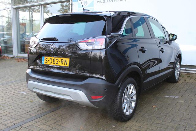 Opel Crossland 1.2 Turbo Elegance | Incl. 12 maanden Garantie | Parkeersensoren V+A | Stuurwielverwarming | Stoelverwarming | Cruise controle | Climate controle | 360* Camera | Dodehoeksensoren | Verstelbare achterbank | Lane assist | Apple CarPlay/Android Auto | Naviga