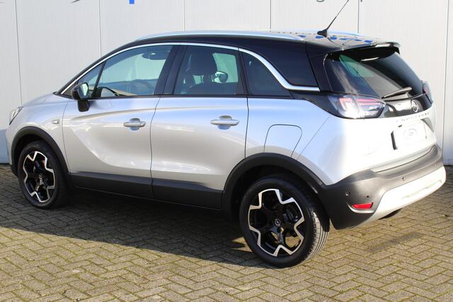 Opel Crossland 1.2-110pk Turbo 'Elegance'. Mooie en luxe hoogzitter ! Volautm. airco dual, cruise control, camera, comfortst., LM wielen, navigatie, telefoonvoorb., lane- en side assist, pdc v+a, LED verl., trekhaak etc.