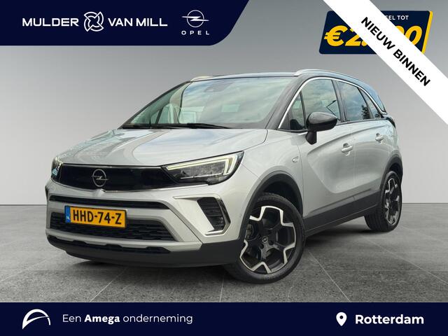 Opel Crossland Ultimate 1.2 Turbo 110pk | ALCANTARA | CAMERA | KEYLESS ENTRY | DODEHOEKBEW. | NAVI | AGR-STOELEN | APPLE CARPLAY | 17'' LM | CLIMA | CRUISE CONTROL