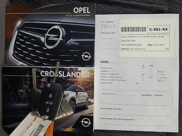 Opel Crossland X 1.2 Turbo 120 Jaar Edition (111 PK) 1e-Eig. & Dealer-Onderh. BOVAG-Garantie. NL-Auto. Navigatie/Apple-Carplay/Android-Auto. Cruisecontrol, Parkeersensoren-V+A, Achteruitrijcamera, DAB, Airco, Lm-Velgen-16Inch, Privacy-Glas