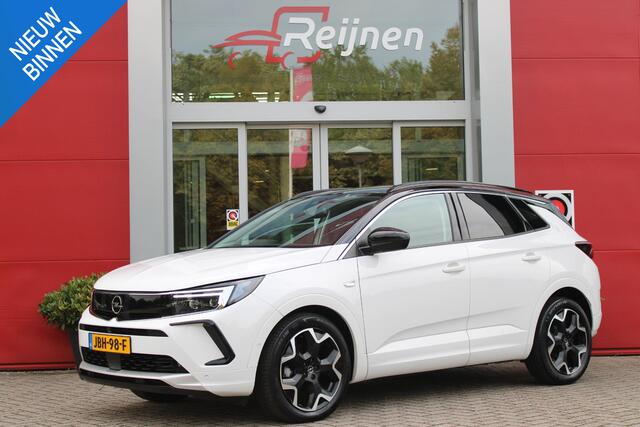 Opel Grandland 1.2 Turbo 130PK AUTOMAAT ULTIMATE | STOEL/STUUR/VOORRUIT VERWARMING | ACHTRERUITRIJ CAMERA | DODEHOEK DETECTIE | ELEKTRISCH BEDIENBARE ACHTERKLEP | FULL LED MATRIX KOPLAMPEN | NAVIGATIE | 19" LICHTMETALEN VELGEN | ALCANTARA BEKLEDING | APPLE CARPLAY/ANDRO