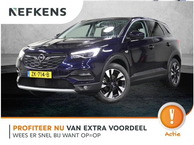 Opel Grandland X SUV Innovation 130PK | 1ste eigenaar | Navigatie | Panoramadak | Rondomzicht Camera | LED Koplampen | Elektrische Achterklep met Sensor | Dodehoek Detectie | Keyless Entry/Start | Climate Control | Cruise Control | 18" Lichtmetalen Velgen | Apple Carplay/