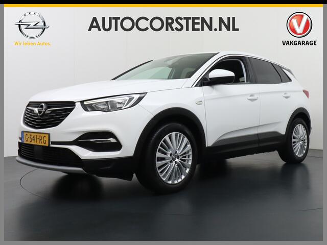 Opel Grandland X AUTOM-8 T131PK Navi Camera Trekhaak Apple Carplay Android 18"lm Pdc Opel-Connect Dual-Ecc Elec.Achterklep AGR-Stoel+Verwarmd DAB Cruise Control Keyless Dodehoekwarning 1.2 Turbo Business Executive Innovation Automaat Regen-Lichtsensor Led Lane-Assist Blue